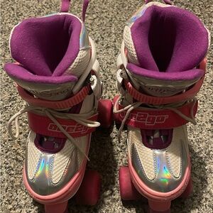 Colorful Roller Skates with Pink and Purple Accents